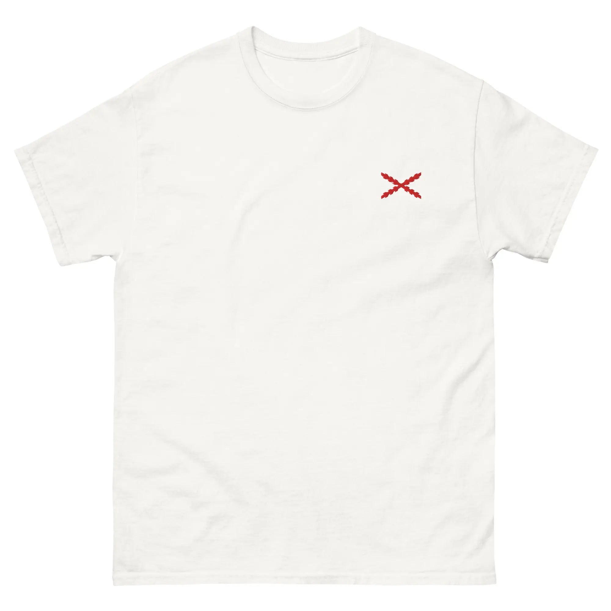 Comprar Camiseta clásica unisex bordado Cruz de Borgoña La Flamenca de Borgoña, Bandera de España, Cruz de Borgoña, Patricia Muñoz, VOX