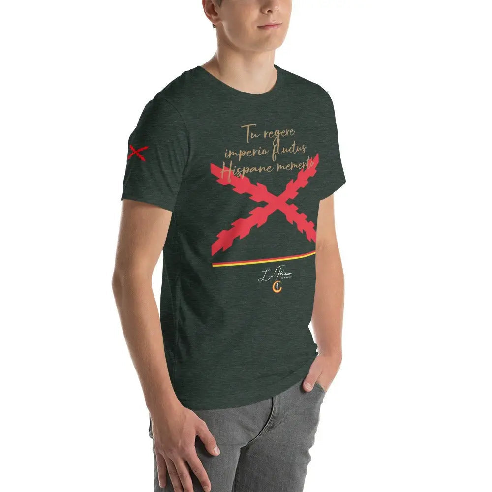Comprar Camiseta de España "Tu regere imperio fluctus hispane memento" Unisex Bandera España La Flamenca de Borgoña Patricia Muñoz VOX