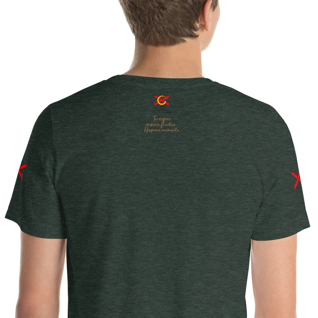 Comprar Camiseta de España "Tu regere imperio fluctus hispane memento" Unisex Bandera España La Flamenca de Borgoña Patricia Muñoz VOX