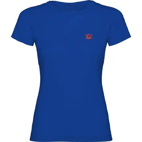 Comprar Camiseta de España Mujer azul cuello redondo Bandera España La Flamenca de Borgoña Patricia Muñoz VOX