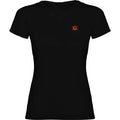 Comprar Camiseta de España negra Mujer cuello redondo Bandera España La Flamenca de Borgoña Patricia Muñoz VOX