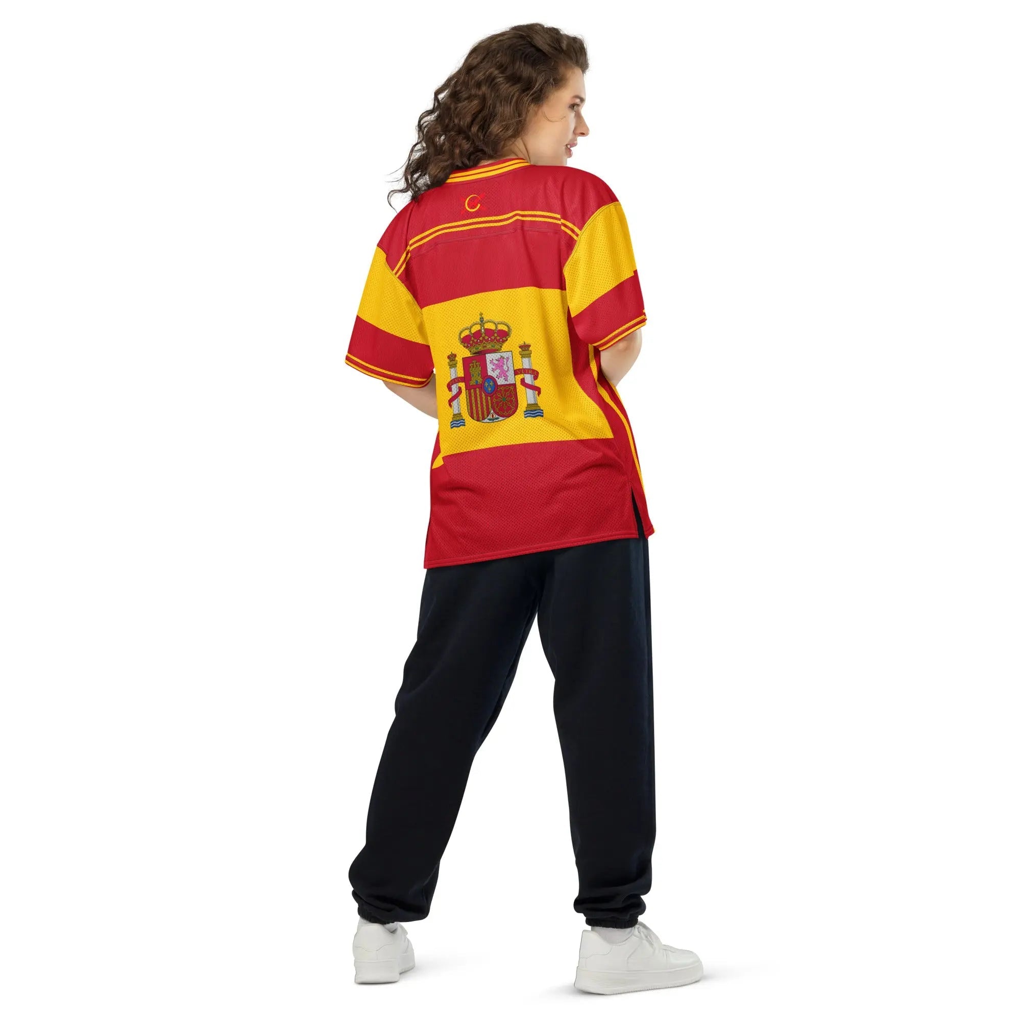 Comprar Camiseta de fútbol americano Bandera España La Flamenca de Borgoña Bandera España