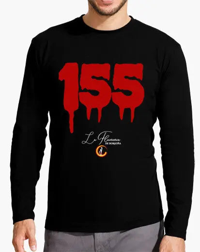 Comprar Camiseta hombre 155 sangriento manga larga Bandera España La Flamenca de Borgoña Patricia Muñoz VOX