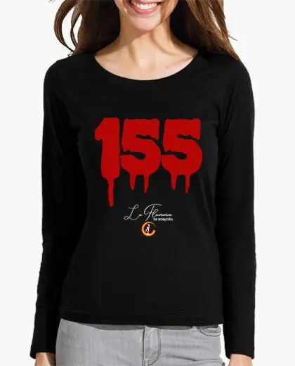 Comprar Camiseta mujer 155 sangriento manga larga Bandera España La Flamenca de Borgoña Patricia Muñoz VOX