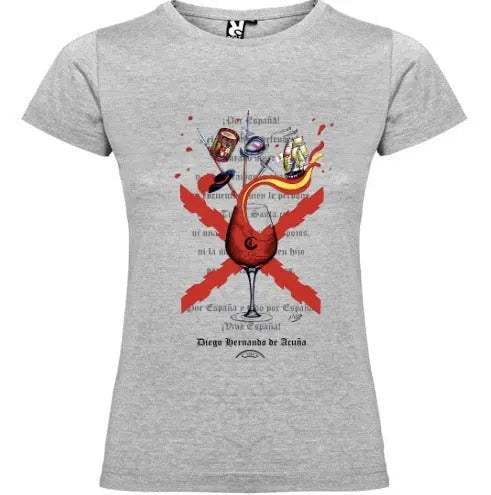 Comprar Camiseta mujer Brindis de los Tercios Bandera España La Flamenca de Borgoña Patricia Muñoz VOX