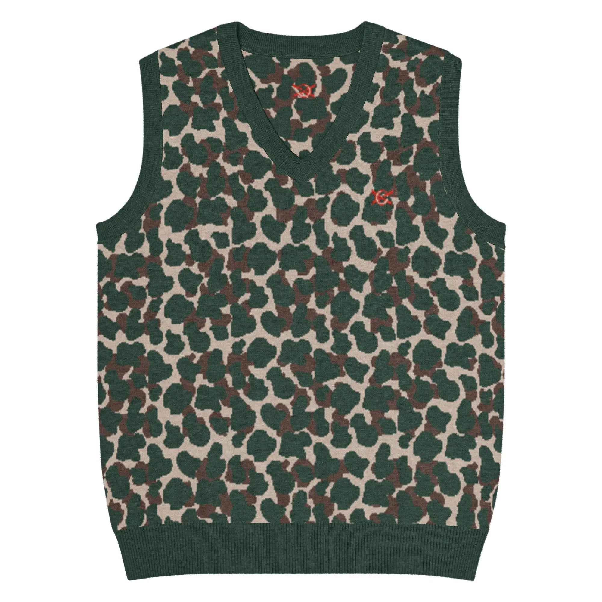 Comprar Chaleco Camuflaje de punto con cuello pico Bandera España La Flamenca de Borgoña Patricia Muñoz VOX