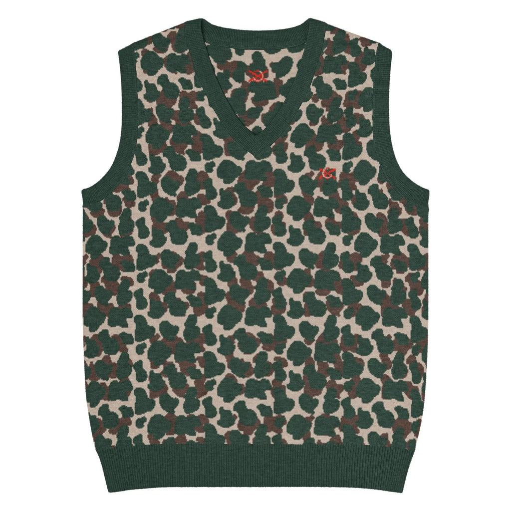 Comprar Chaleco Camuflaje de punto con cuello pico Bandera España La Flamenca de Borgoña Patricia Muñoz VOX