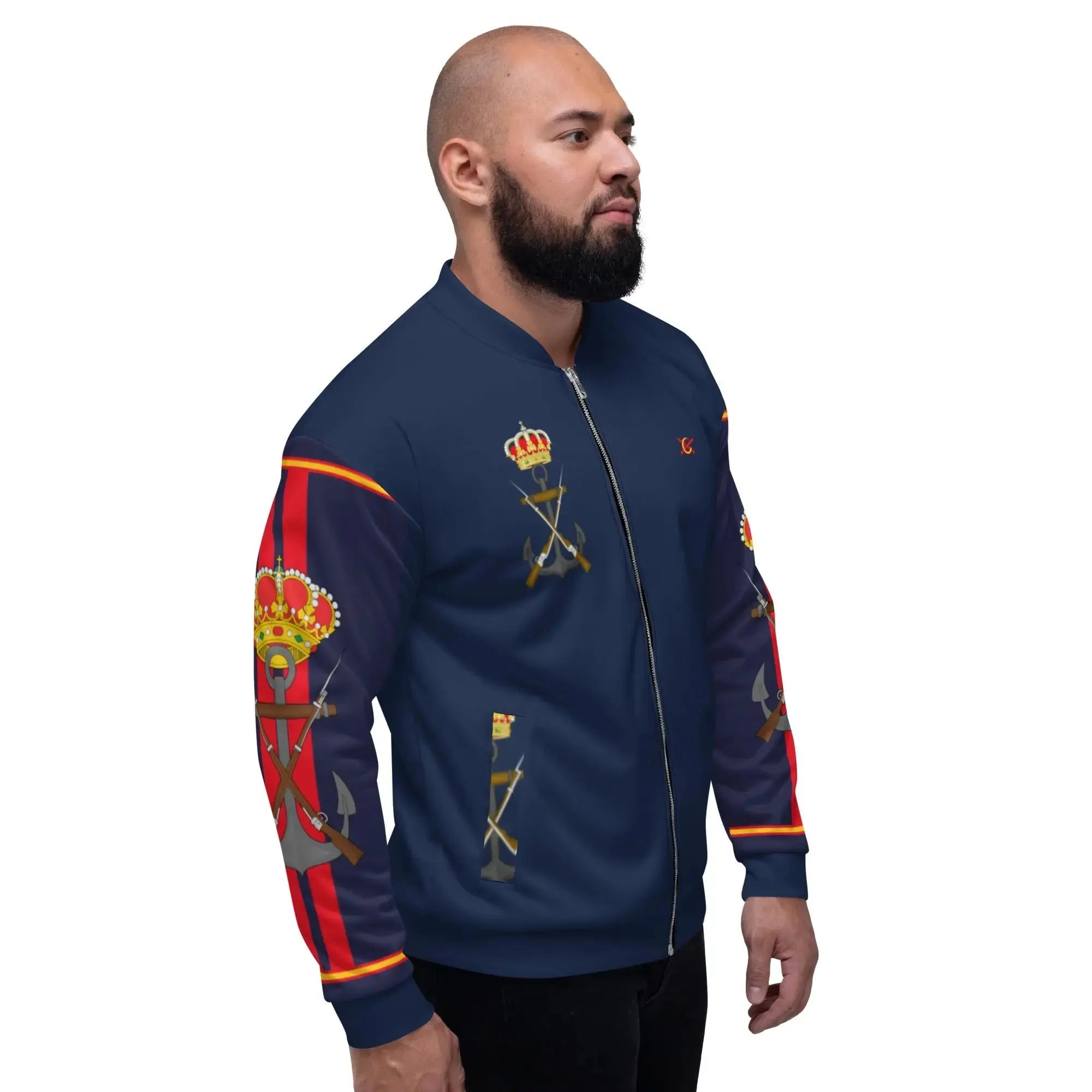 Comprar Chaqueta bomber Infantería de Marina Bandera España La Flamenca de Borgoña Patricia Muñoz VOX