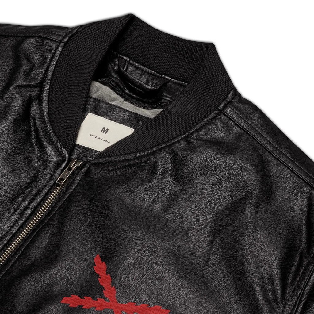 Comprar Chaqueta bomber piel vegana Tu regere imperio fluctus Hispane memento Bandera España La Flamenca de Borgoña Patricia Muñoz VOX