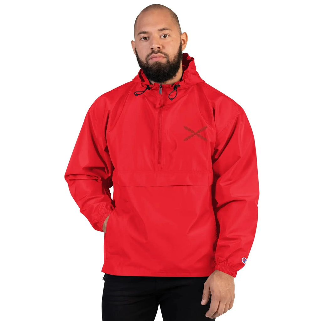 Comprar Chaqueta chubasquero plegable Champion Cruz de Borgoña bordada Bandera España La Flamenca de Borgoña Patricia Muñoz VOX