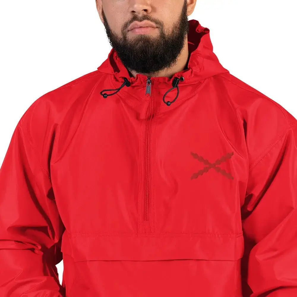 Comprar Chaqueta chubasquero plegable Champion Cruz de Borgoña bordada Bandera España La Flamenca de Borgoña Patricia Muñoz VOX