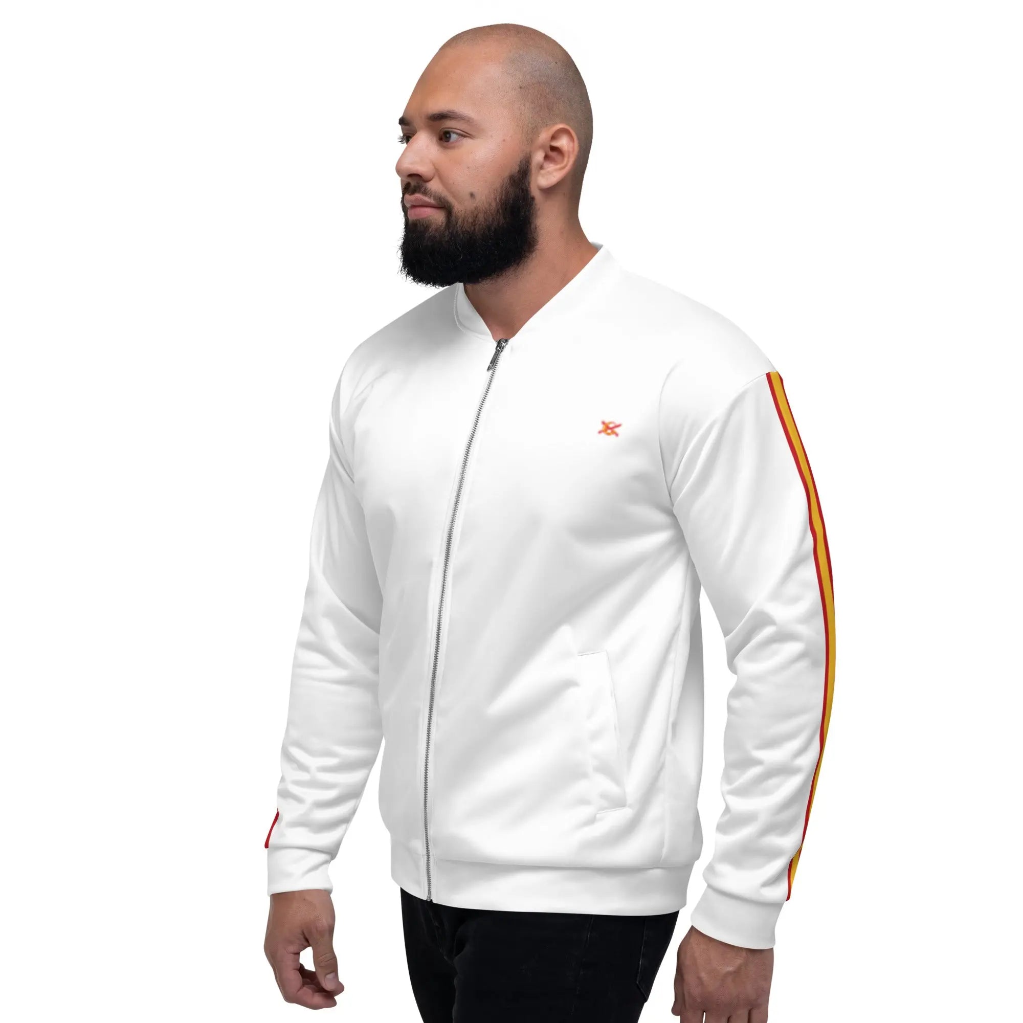 Comprar Chaqueta Bandera de España deportiva unisex Bandera España La Flamenca de Borgoña Patricia Muñoz VOX