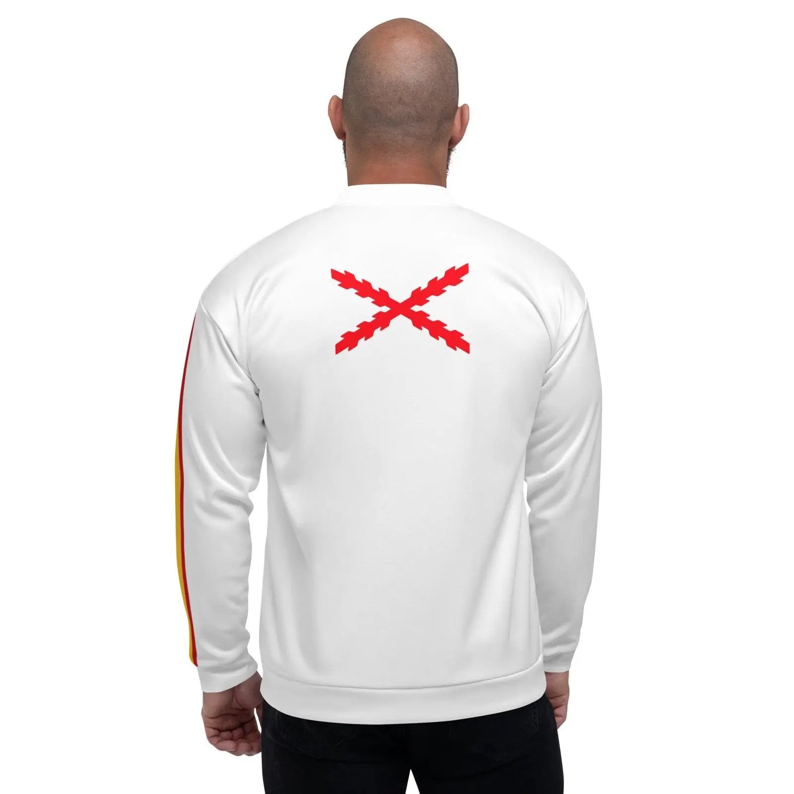 Comprar Chaqueta Bandera de España deportiva unisex Bandera España La Flamenca de Borgoña Patricia Muñoz VOX
