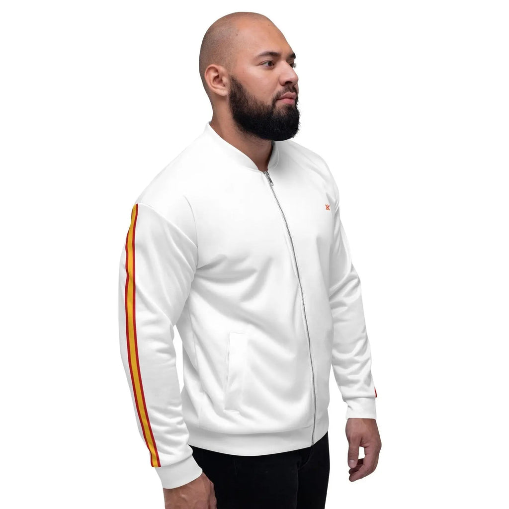 Comprar Chaqueta Bandera de España deportiva unisex Bandera España La Flamenca de Borgoña Patricia Muñoz VOX