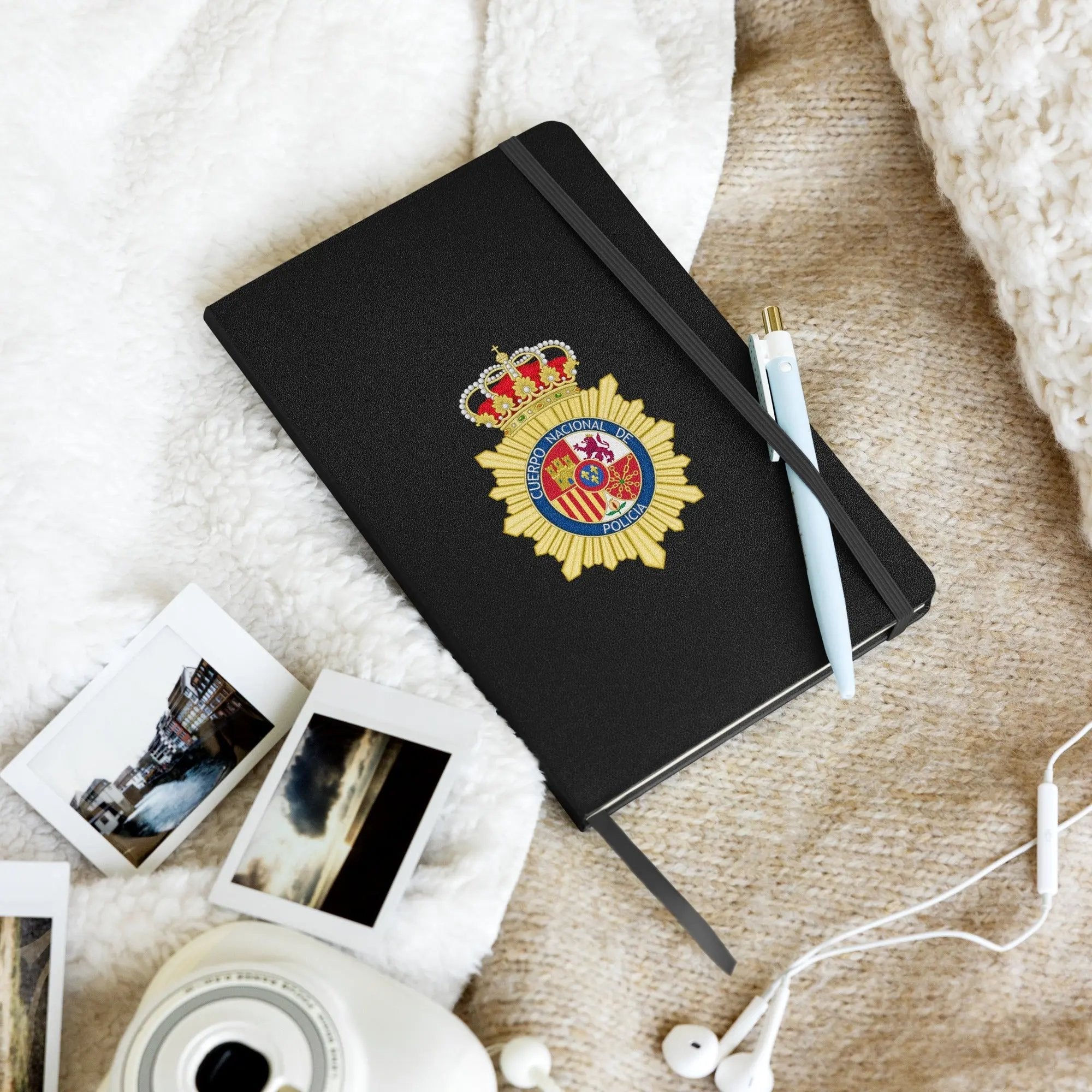 Comprar Cuaderno de tapa dura Policía Nacional La Flamenca de Borgoña Bandera España