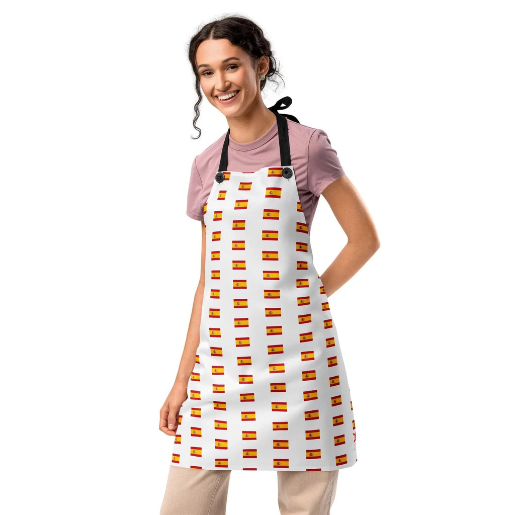 Comprar Delantal de cocina Banderas de España pequeñas La Flamenca de Borgoña Bandera España