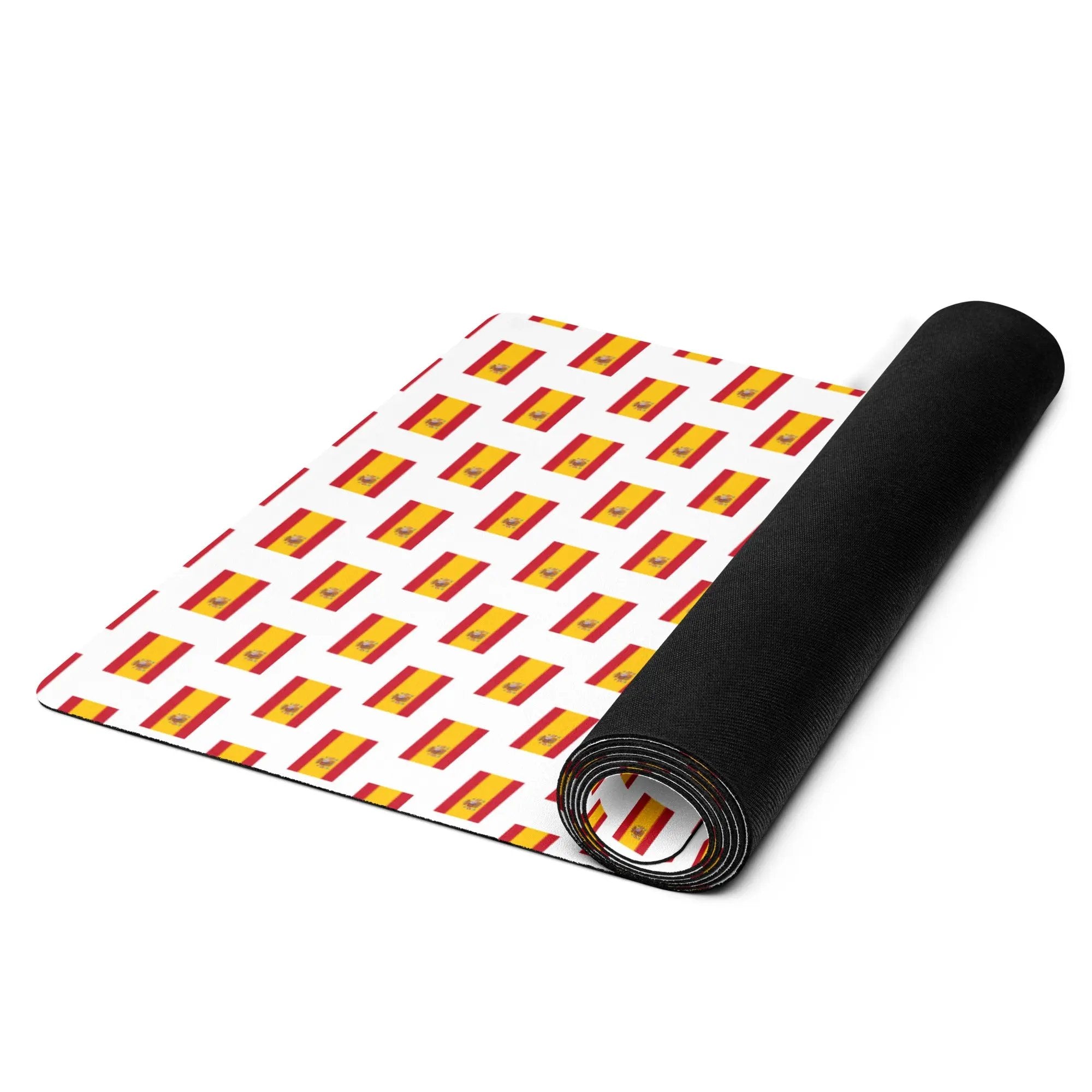 Comprar Esterilla de yoga Bandera España mosaico fondo blanco La Flamenca de Borgoña Bandera España
