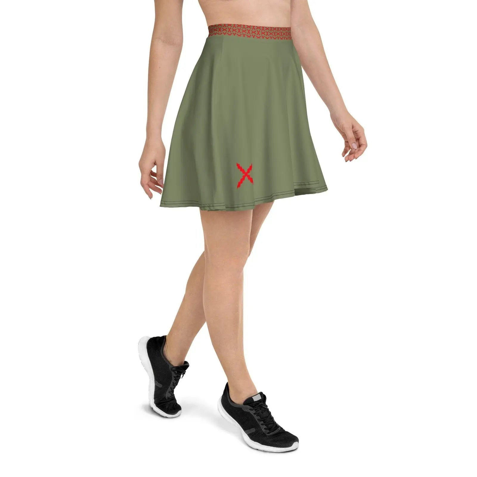 Comprar Falda verde Cruz Borgoña Bandera España La Flamenca de Borgoña Patricia Muñoz VOX