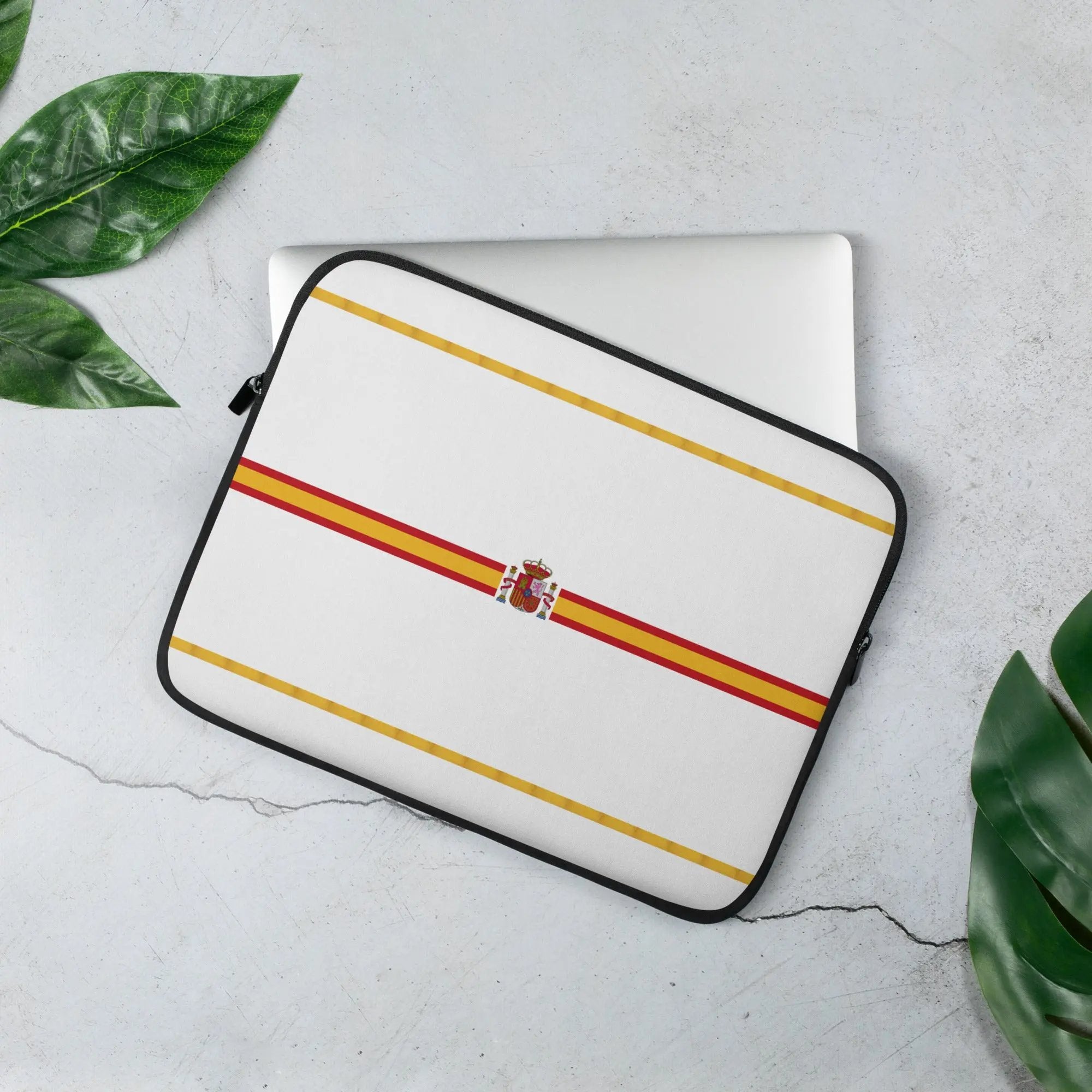 Comprar Funda para portátil Bandera de España detalle dorado La Flamenca de Borgoña Bandera España