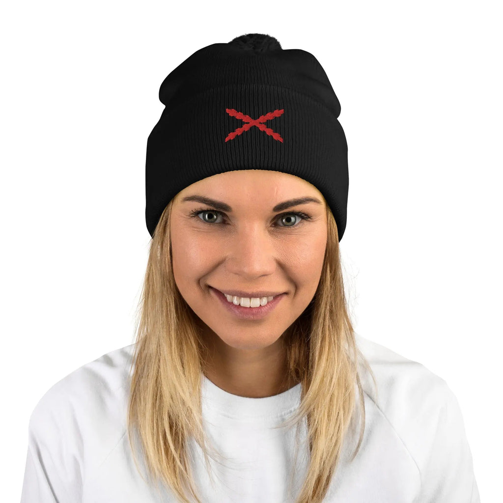 Comprar Gorro Cruz de Borgoña con pompón Bandera España La Flamenca de Borgoña Patricia Muñoz VOX
