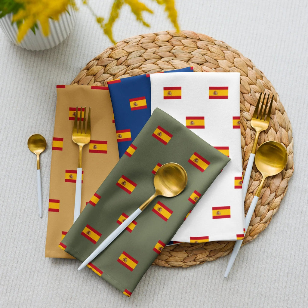 Comprar Juego de 4 servilletas de tela Bandera de España 4 colores La Flamenca de Borgoña Bandera España
