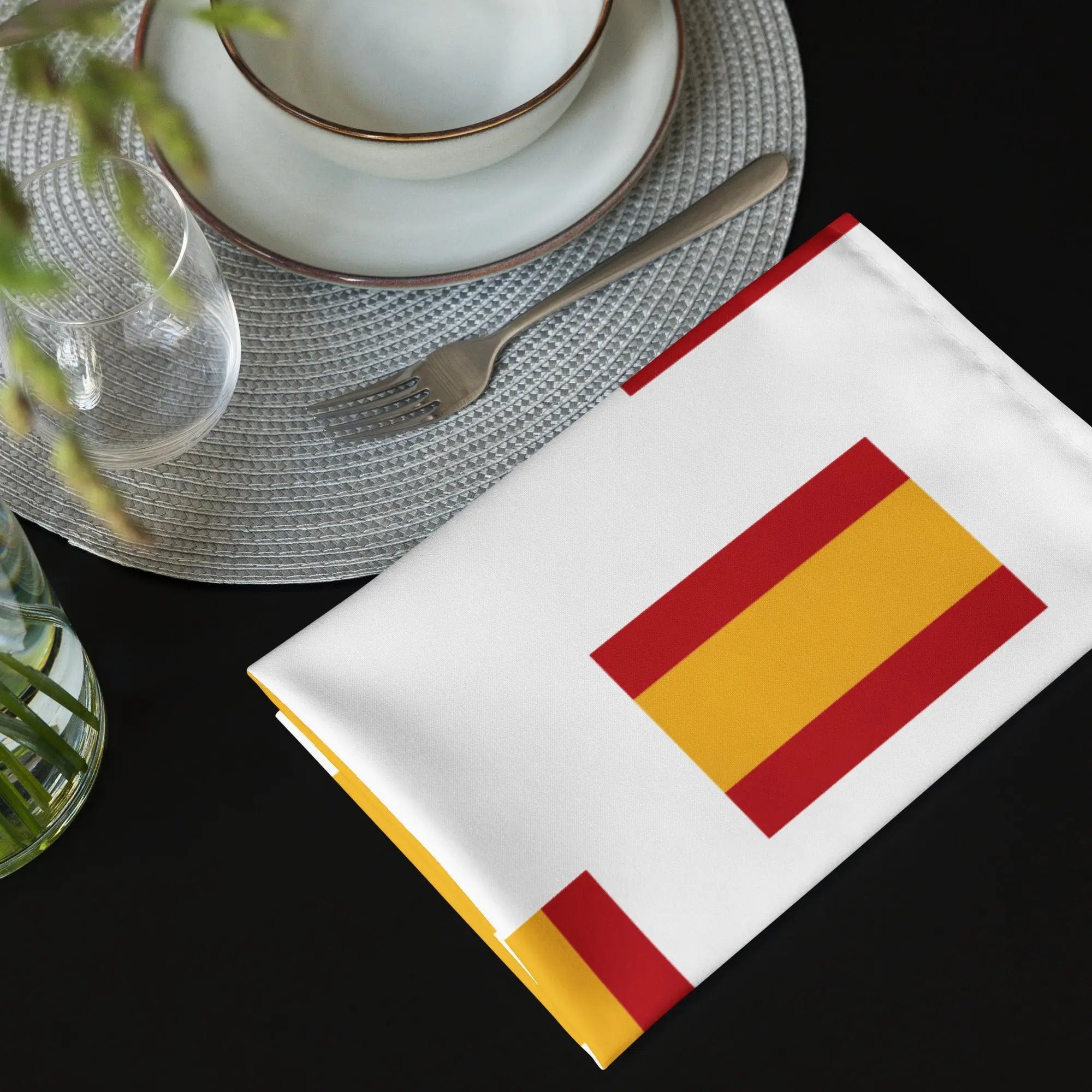 Comprar Juego de servilletas de tela Bandera España tetris La Flamenca de Borgoña Bandera España