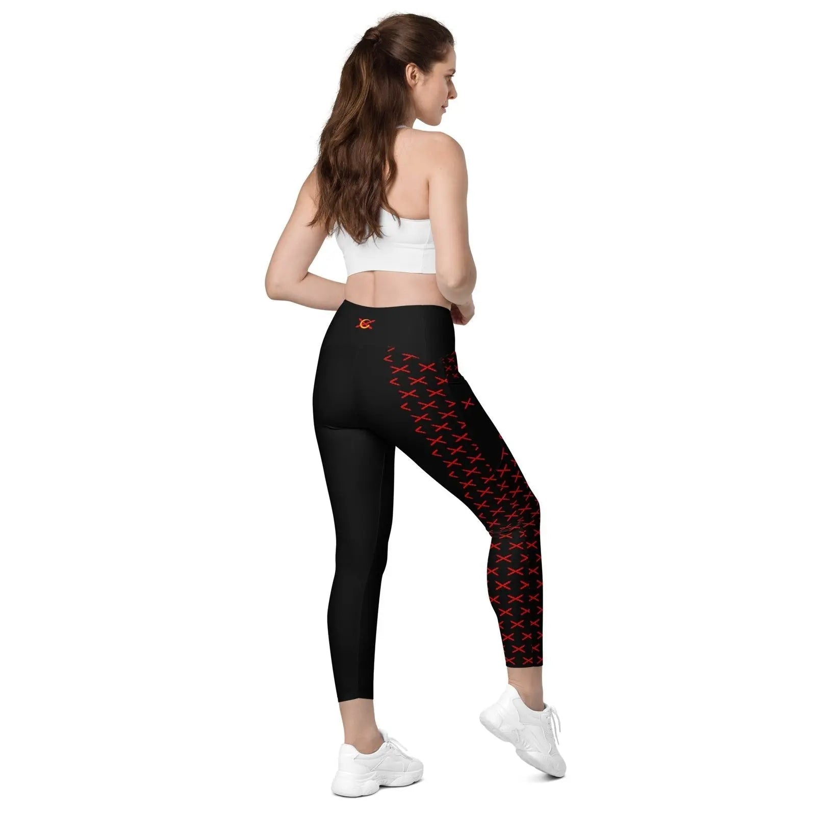 Comprar Leggins de cintura cruzada con bolsillos Cruz de Borgoña Bandera España La Flamenca de Borgoña Patricia Muñoz VOX