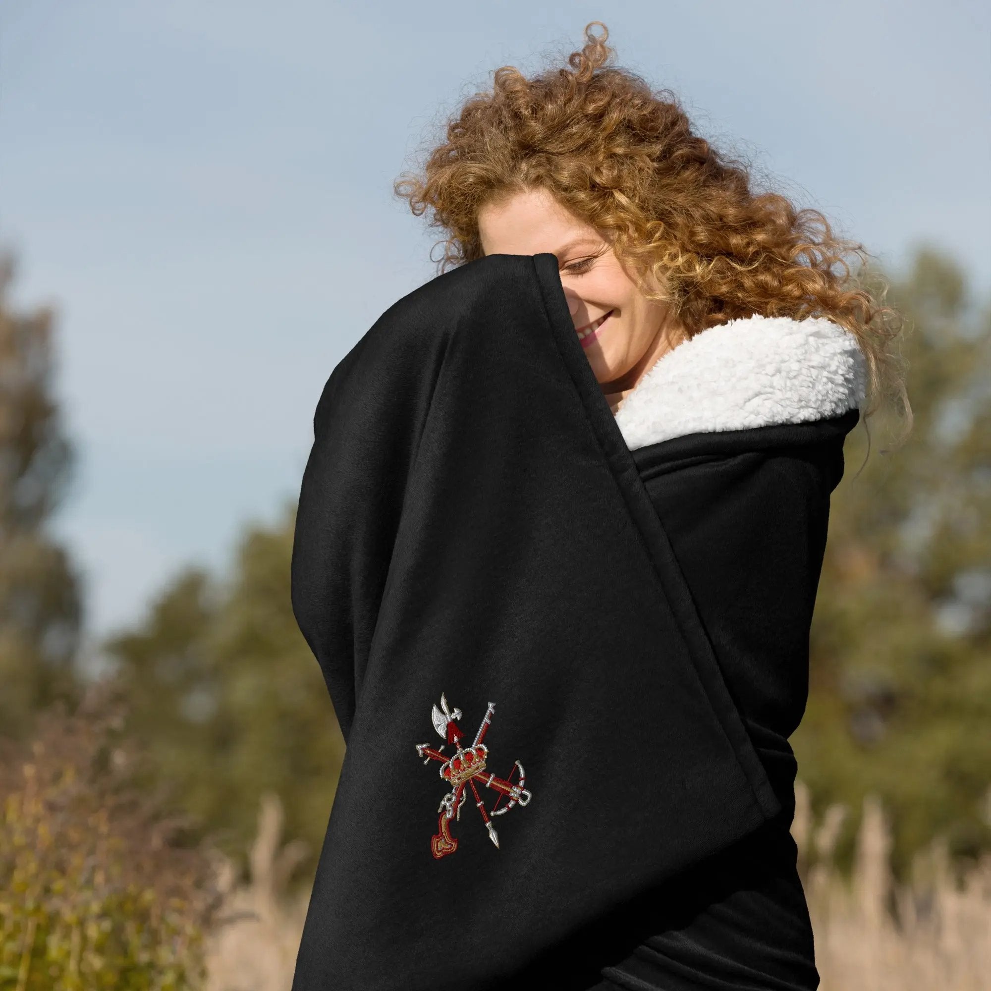 Comprar Manta borreguillo premium Legión española La Flamenca de Borgoña Bandera España