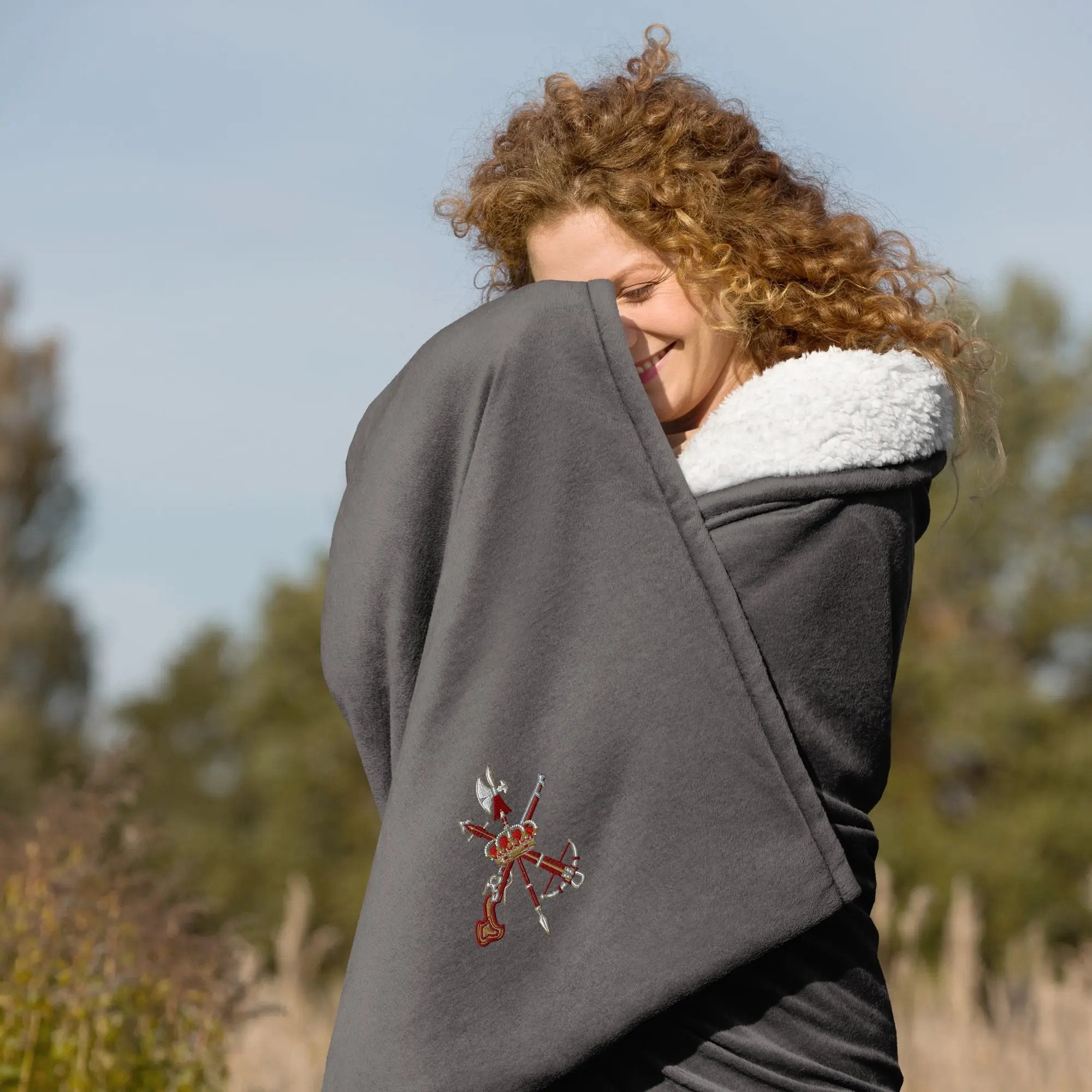Comprar Manta borreguillo premium Legión española La Flamenca de Borgoña Bandera España