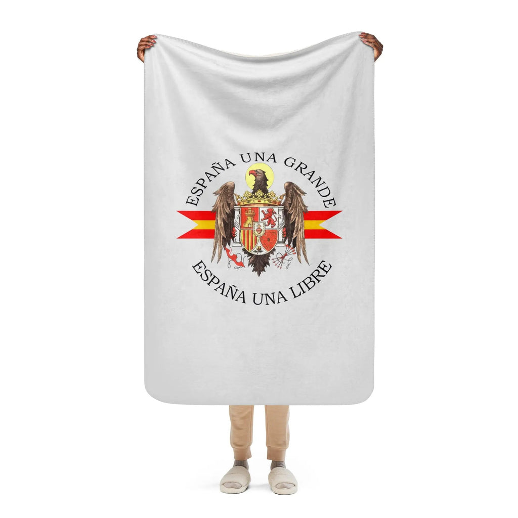 Comprar Manta sherpa Águila de San Juan - gris La Flamenca de Borgoña Bandera España