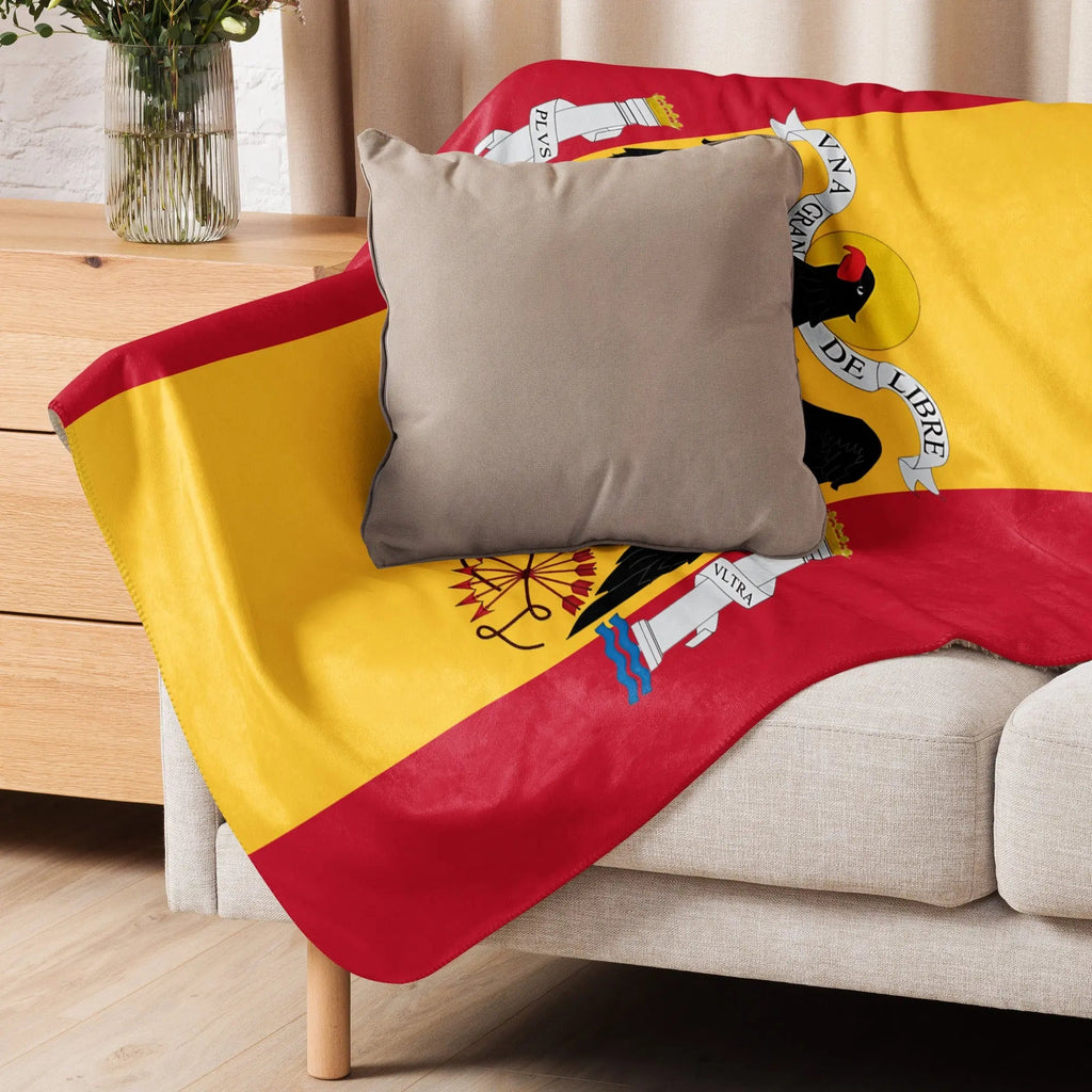 Comprar Manta sherpa Águila de San Juan y Bandera de España La Flamenca de Borgoña Bandera España