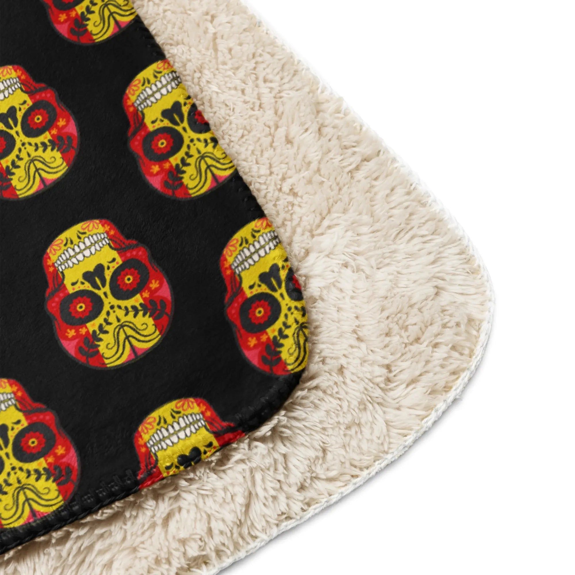Comprar Manta sherpa Calavera mosaico La Flamenca de Borgoña, Bandera de España, Cruz de Borgoña, Patricia Muñoz, VOX, Santiago Abascal