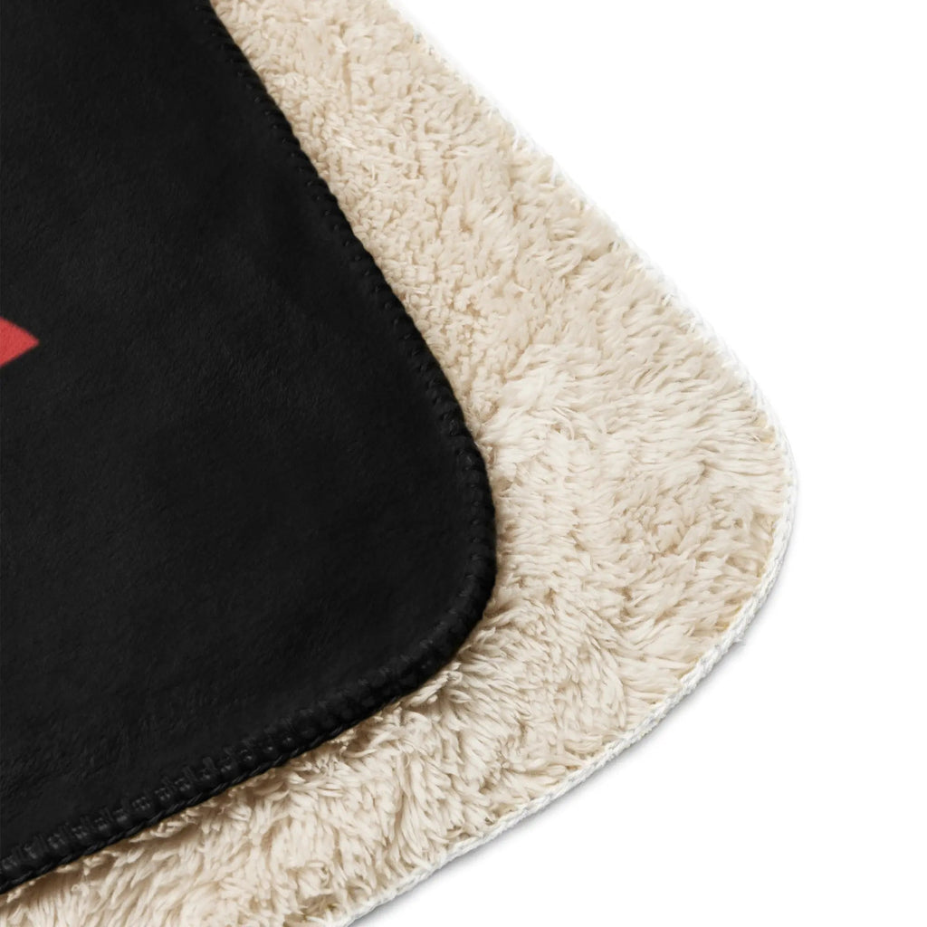 Comprar Manta sherpa Cruz Borgoña negro La Flamenca de Borgoña, Bandera de España, Cruz de Borgoña, Patricia Muñoz, VOX, Santiago Abascal