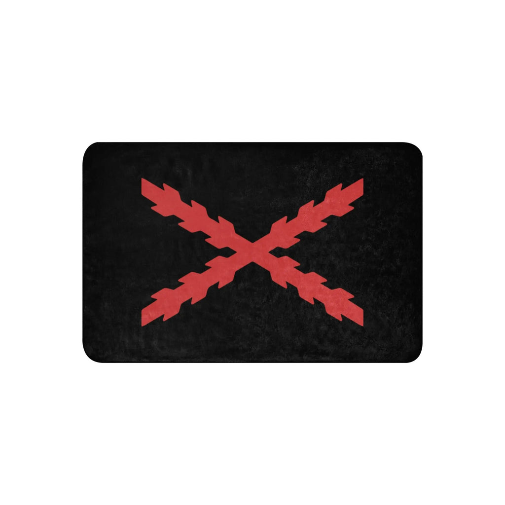 Comprar Manta sherpa Cruz Borgoña negro La Flamenca de Borgoña, Bandera de España, Cruz de Borgoña, Patricia Muñoz, VOX, Santiago Abascal