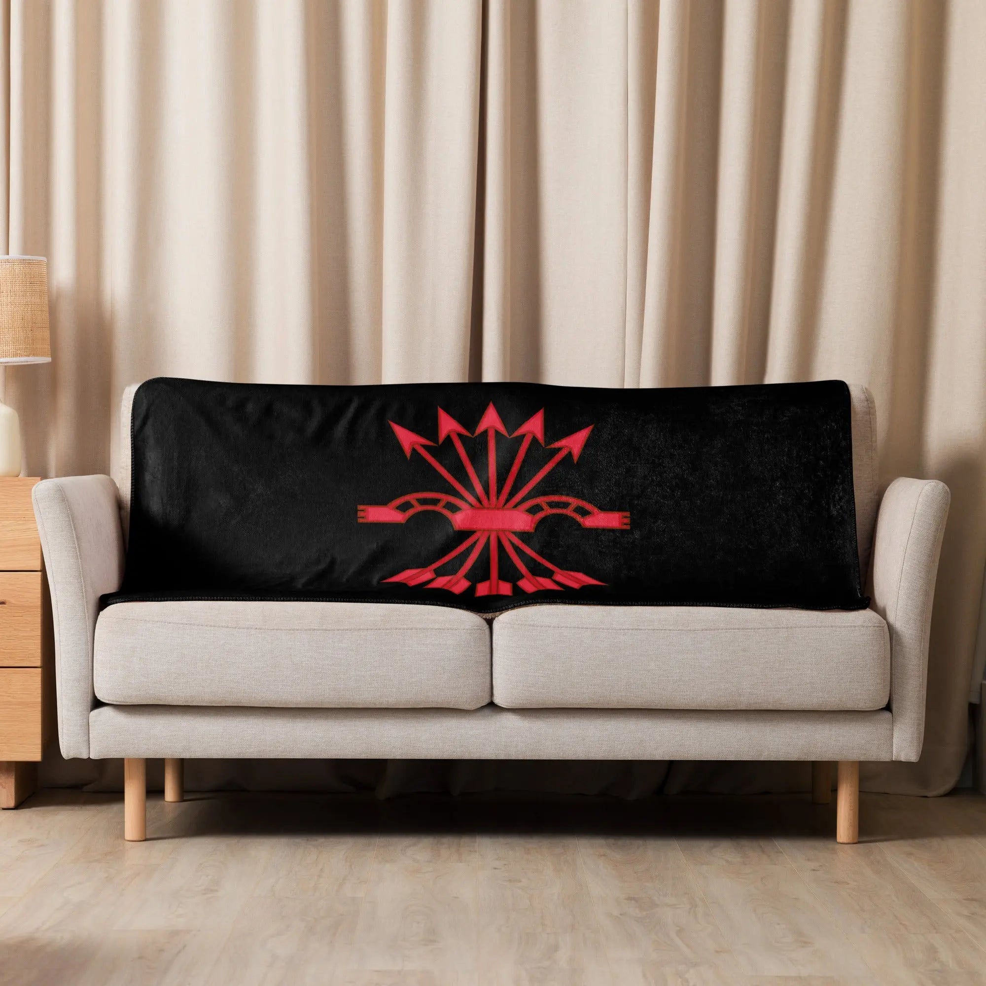 Comprar Manta sherpa Falange española Bandera España La Flamenca de Borgoña Patricia Muñoz VOX