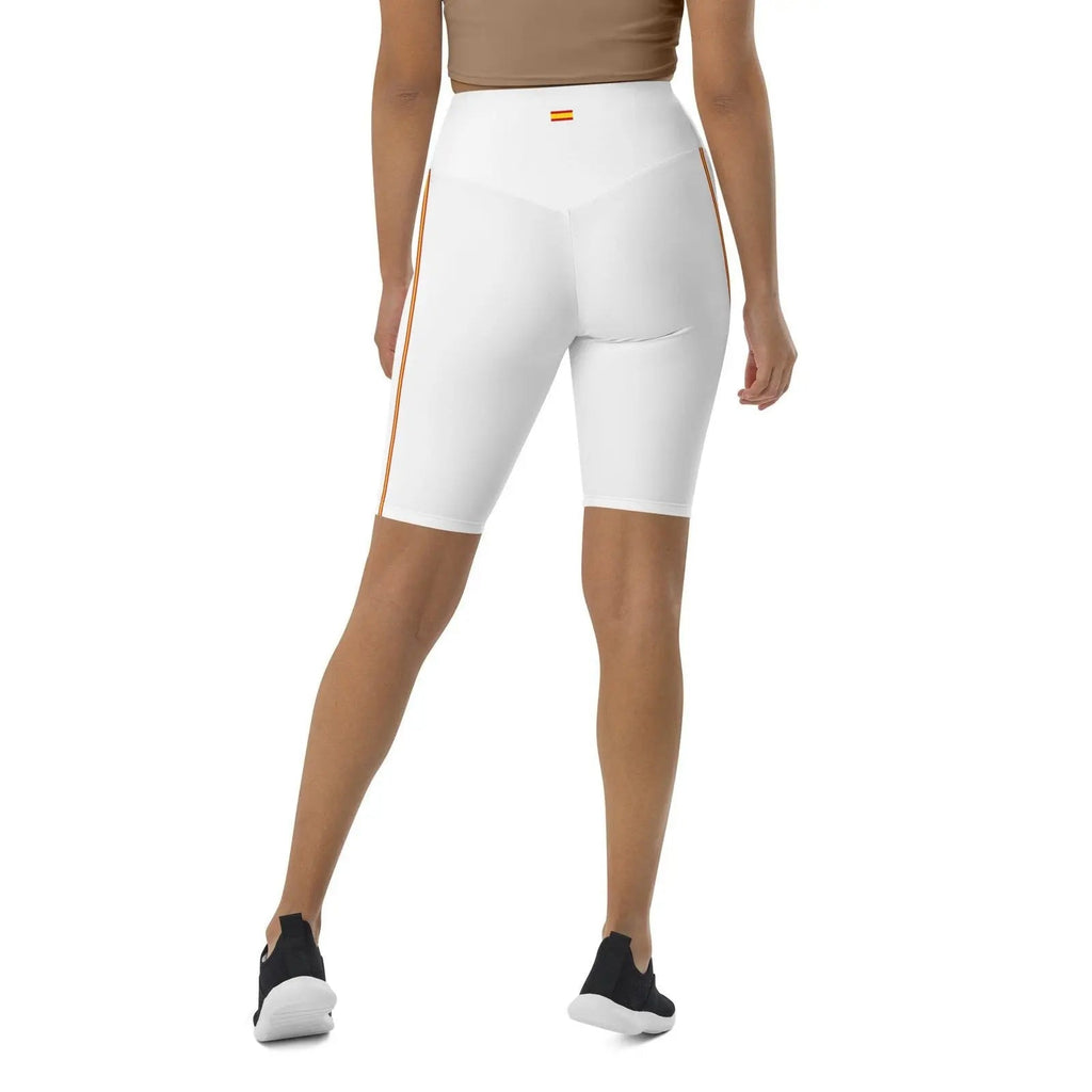 Comprar Pantalón corto deporte Bandera España blanco Mujer Bandera España La Flamenca de Borgoña Patricia Muñoz VOX