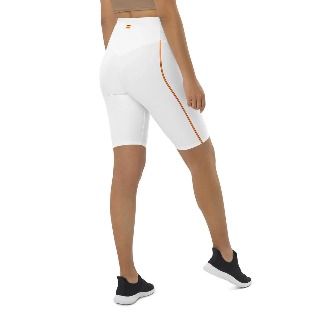 Comprar Pantalón corto deporte Bandera España blanco Mujer Bandera España La Flamenca de Borgoña Patricia Muñoz VOX