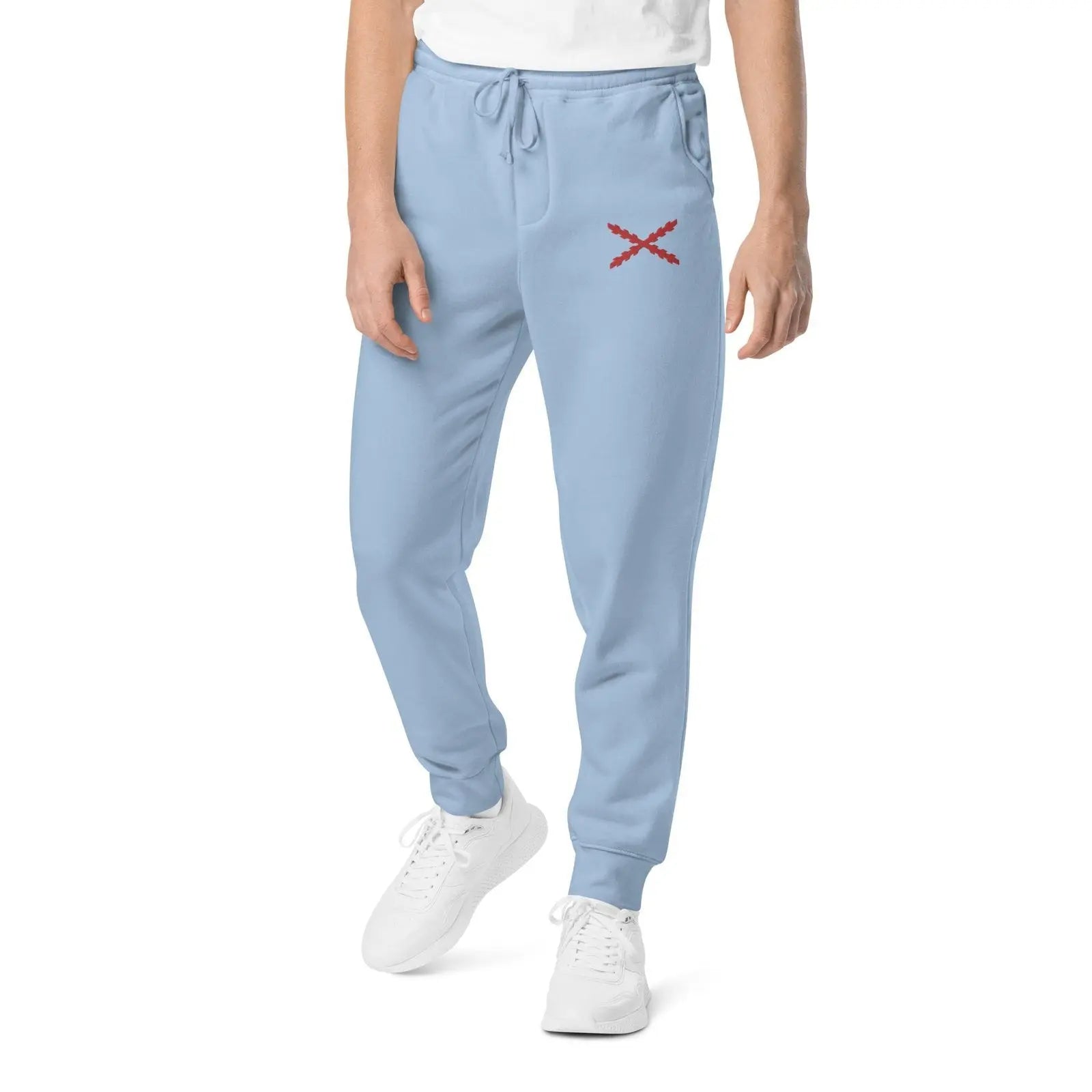 Comprar Pantalón de deporte Cruz de Borgoña teñido unisex Bandera España La Flamenca de Borgoña Patricia Muñoz VOX