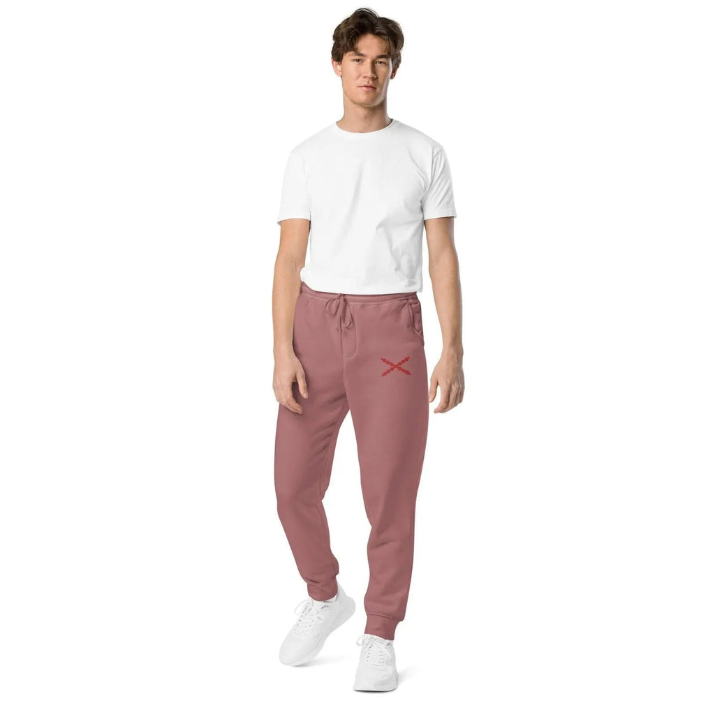 Comprar Pantalón de deporte Cruz de Borgoña teñido unisex Bandera España La Flamenca de Borgoña Patricia Muñoz VOX