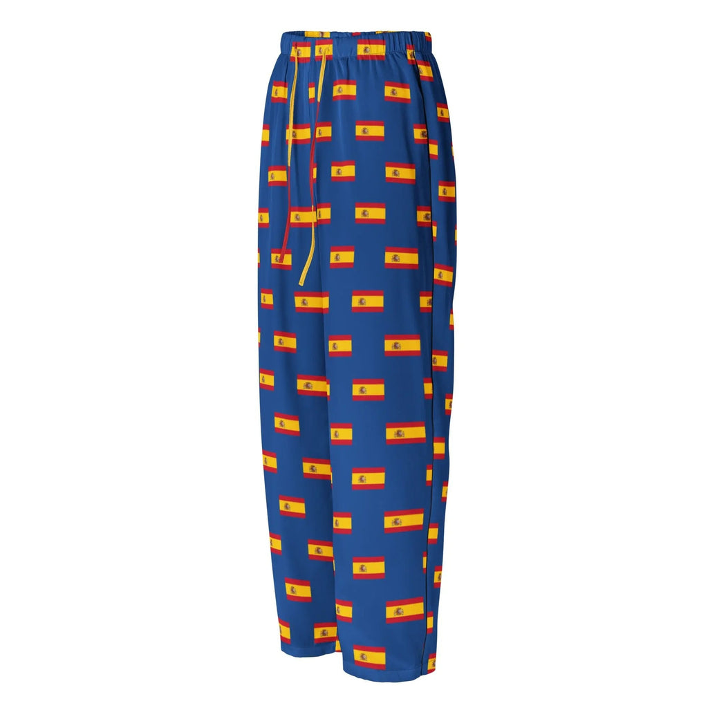 Comprar Pantalón de pijama Azul Bandera España con ribete La Flamenca de Borgoña Bandera España
