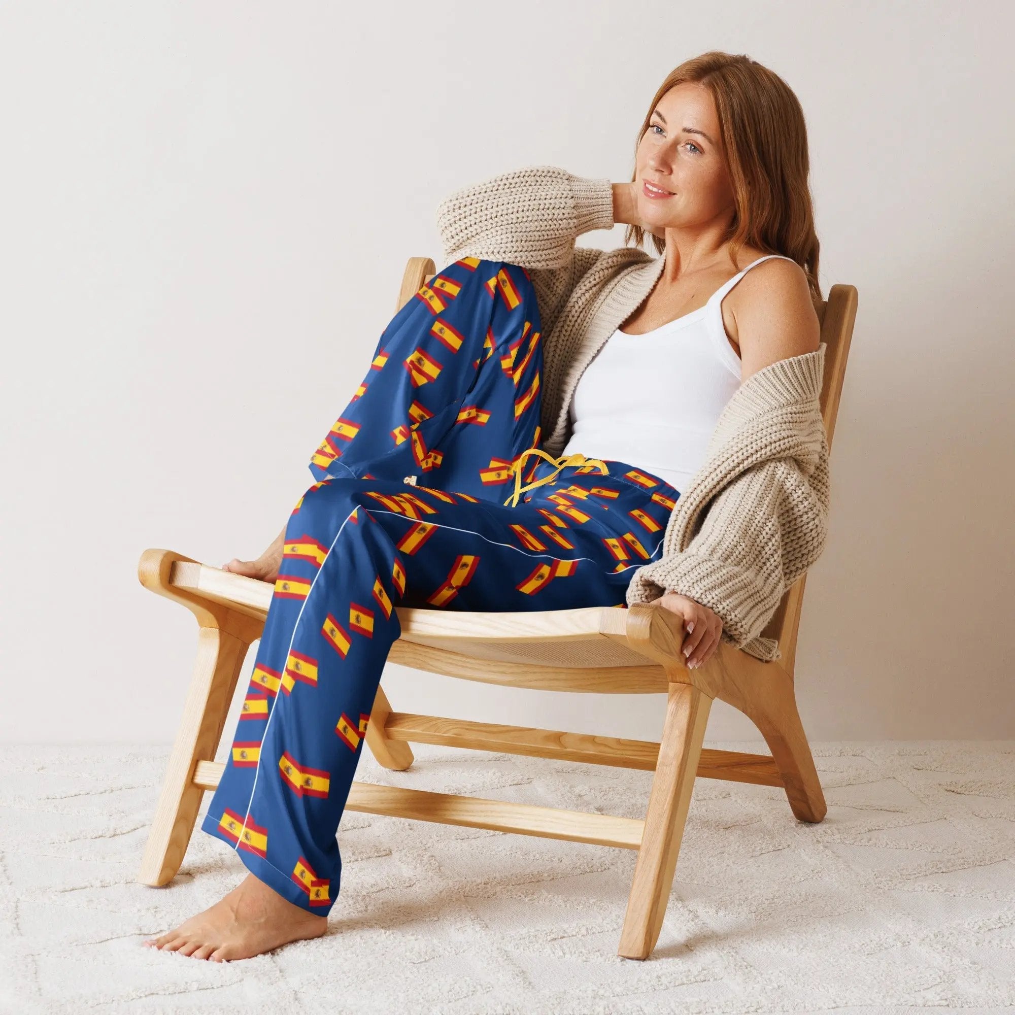 Comprar Pantalón de pijama Azul Bandera España movimiento La Flamenca de Borgoña Bandera España