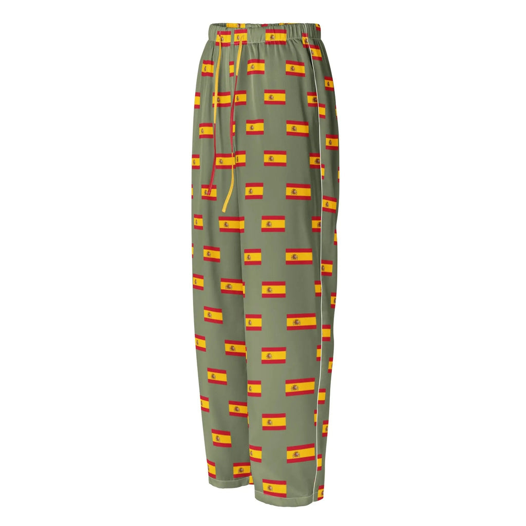 Comprar Pantalón de pijama Verde Bandera España con ribete La Flamenca de Borgoña Bandera España