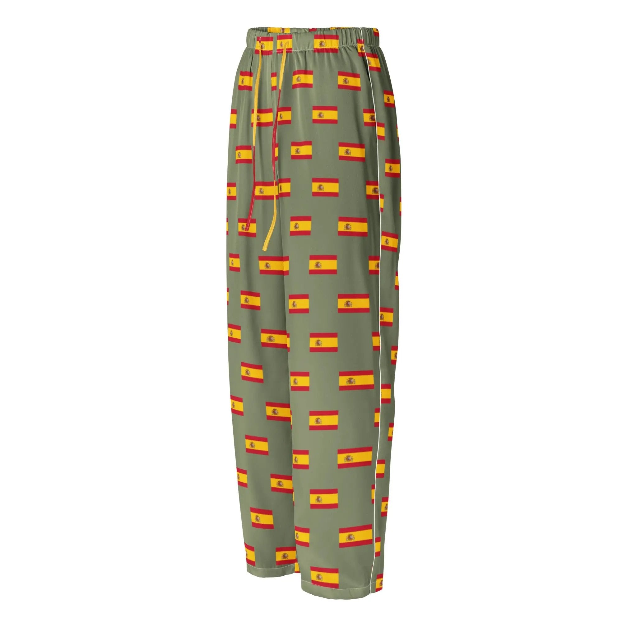 Comprar Pantalón de pijama Verde Bandera España con ribete La Flamenca de Borgoña Bandera España