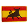 Comprar Parche bordado termo adhesivo Bandera de España y Toro Bandera España La Flamenca de Borgoña Patricia Muñoz VOX