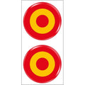 Comprar Pegatina silicona Escarapela Bandera España diana circular 33 mm (1 unidad) Bandera España La Flamenca de Borgoña Patricia Muñoz VOX