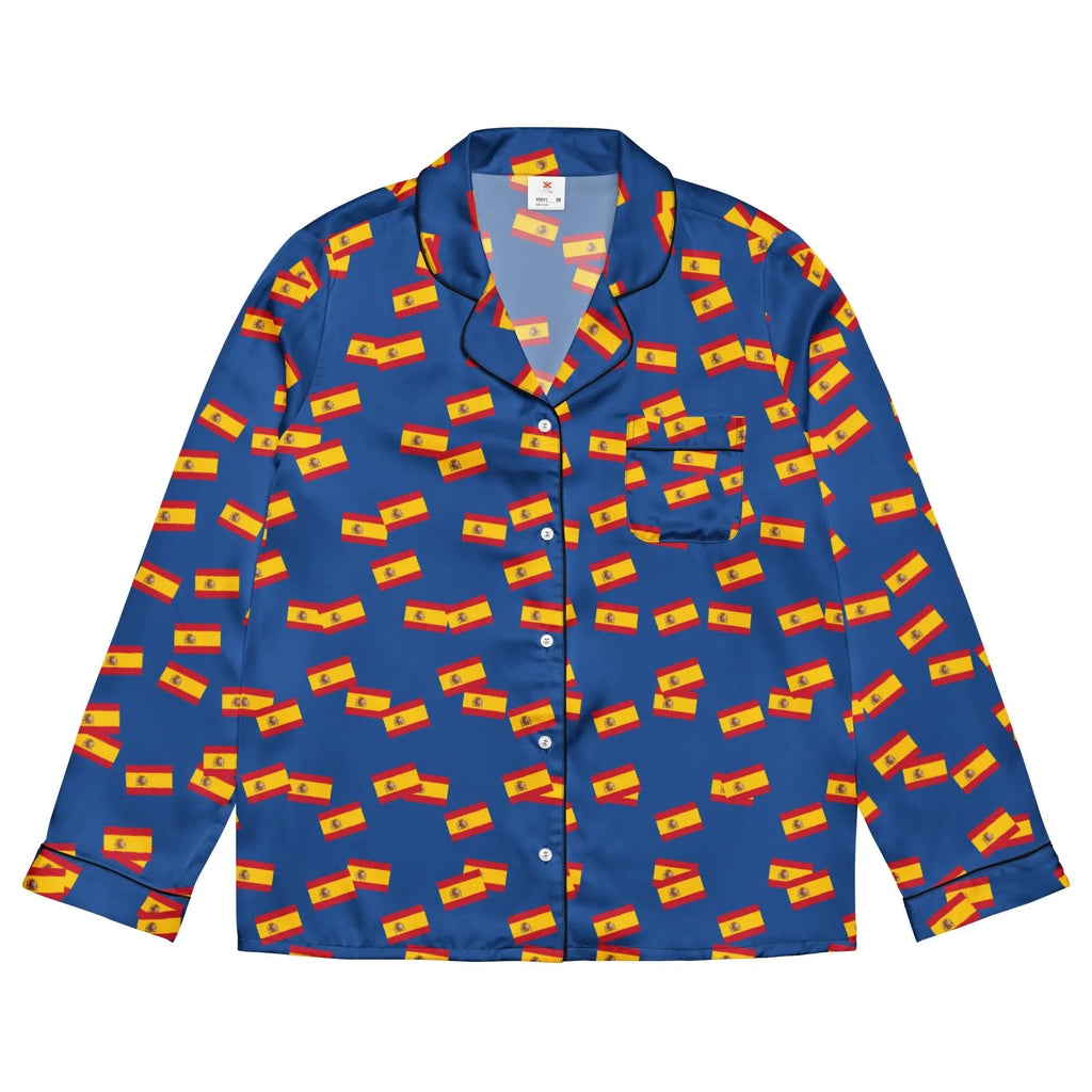Comprar Pijama de manga larga Azul Bandera España movimiento La Flamenca de Borgoña Bandera España