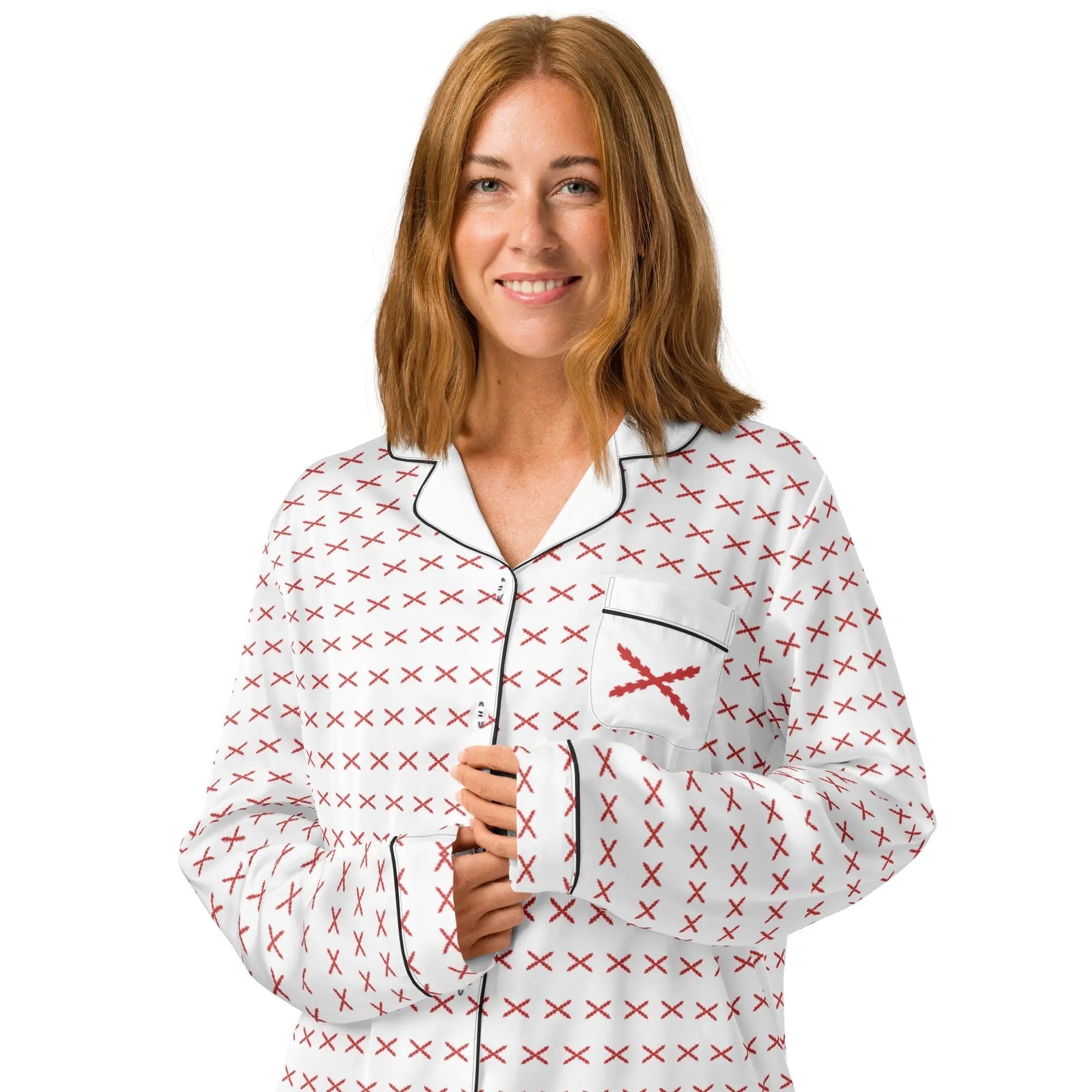 Comprar Pijama de manga larga Cruz de Borgoña con ribete La Flamenca de Borgoña Bandera España