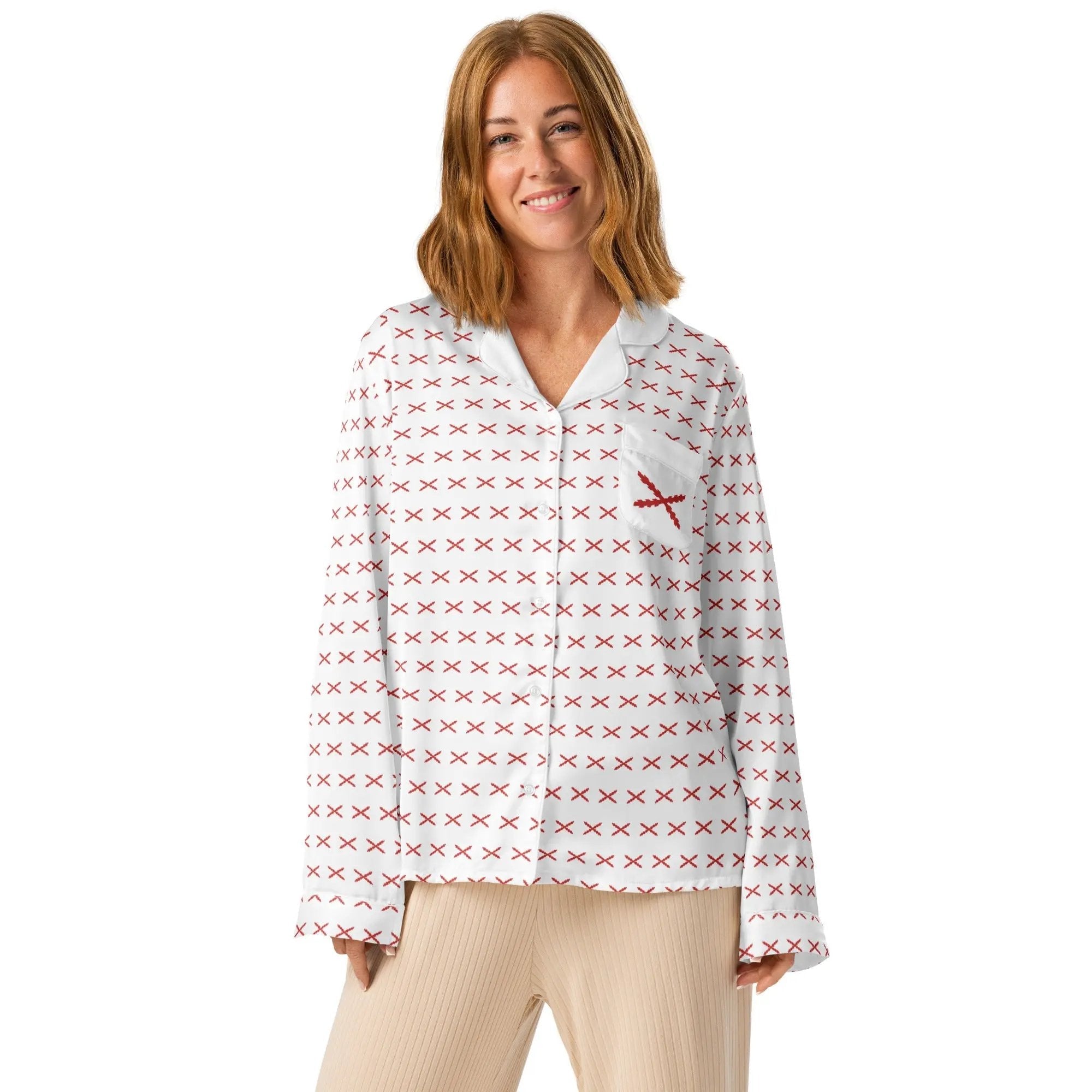 Comprar Pijama de manga larga Cruz de Borgoña con ribete La Flamenca de Borgoña Bandera España