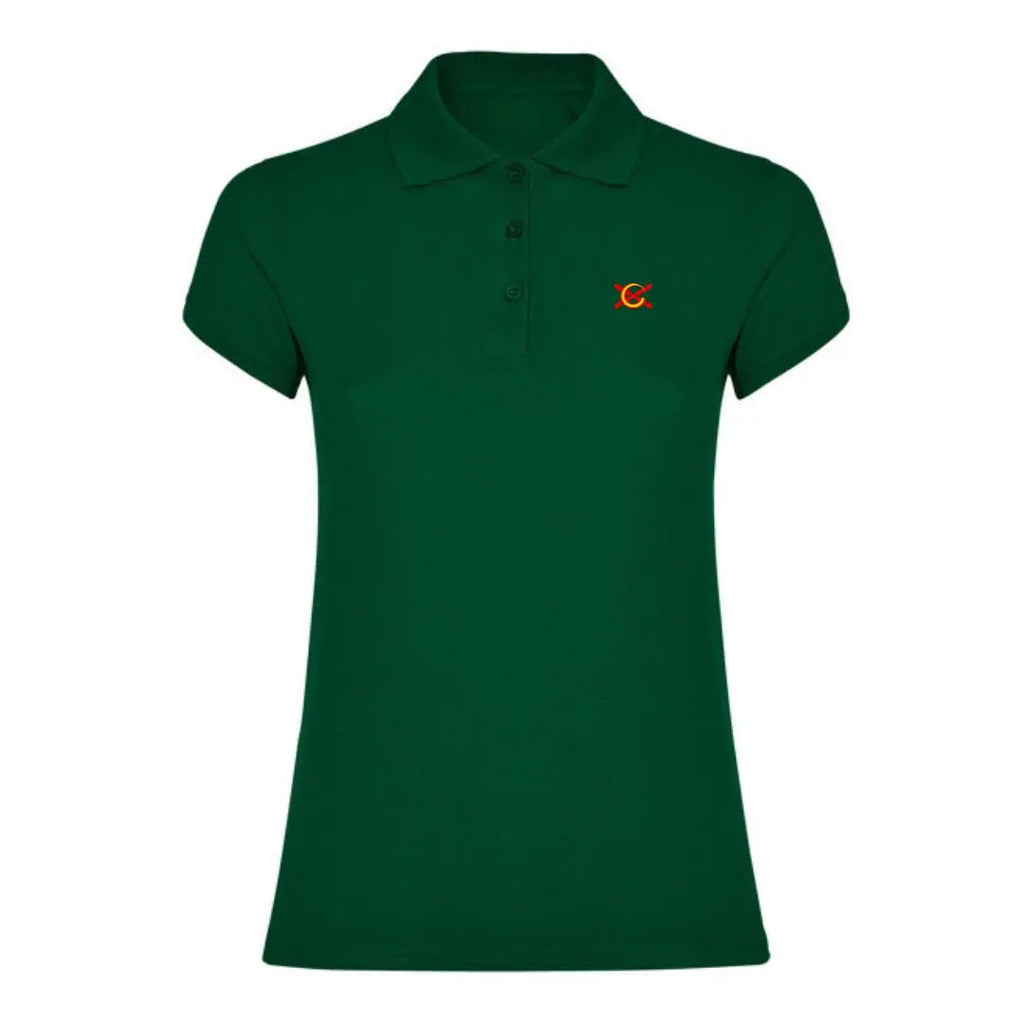 Comprar Polo Bandera España Mujer Verde bordado logo Bandera España La Flamenca de Borgoña Patricia Muñoz VOX