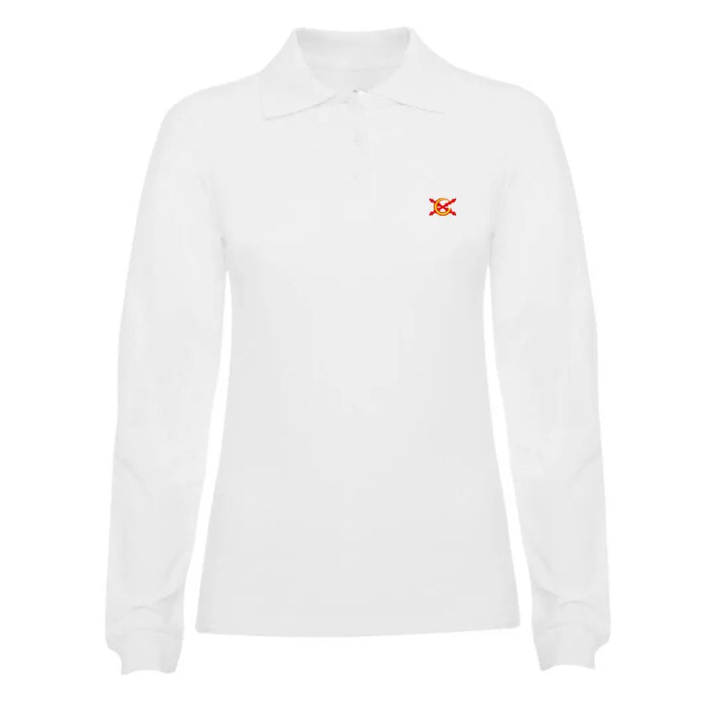 Comprar Polo Mujer Blanco manga larga Bandera España La Flamenca de Borgoña Patricia Muñoz VOX